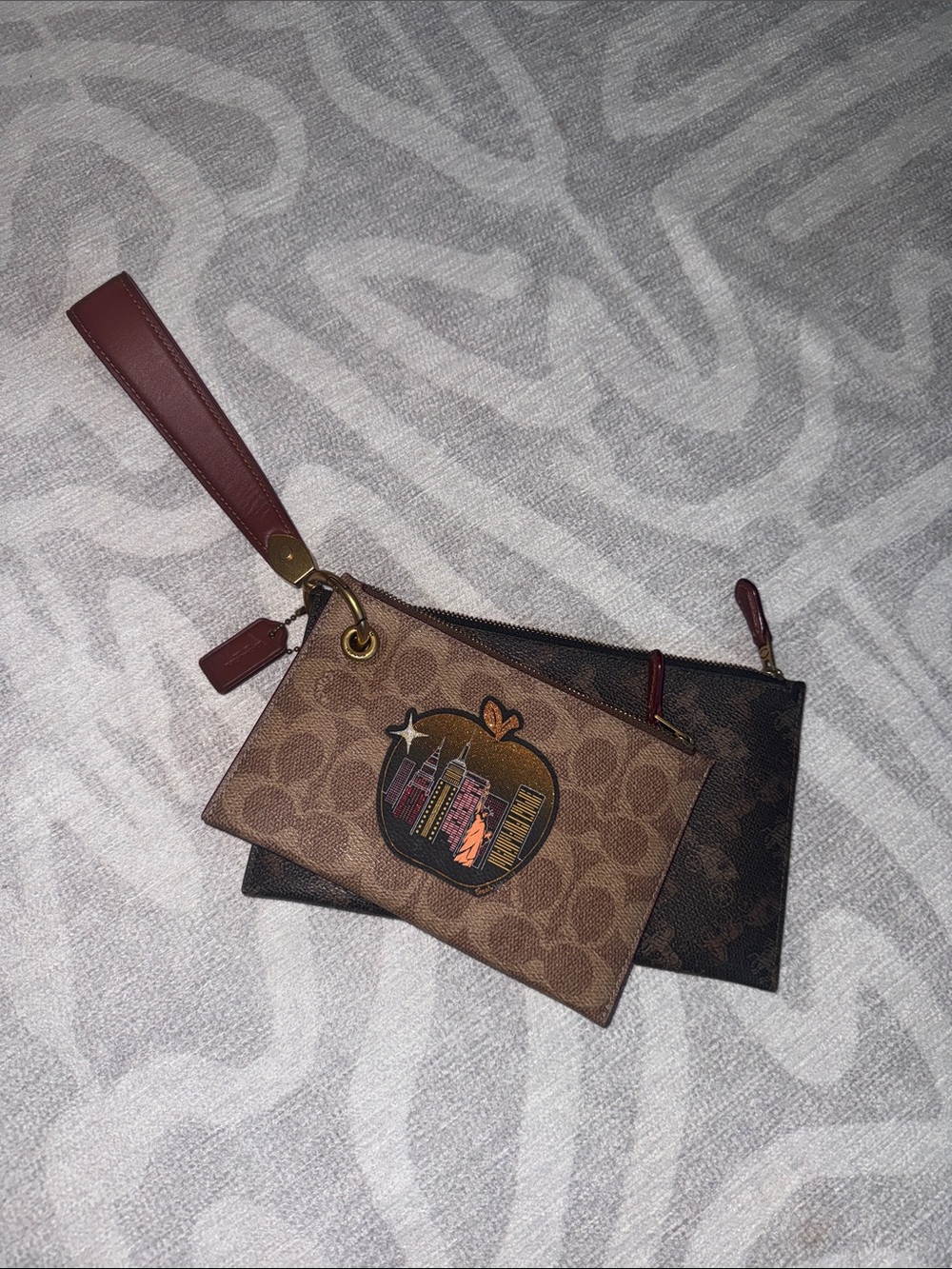 Coach Double Slim Wristlet New York Skyline collection